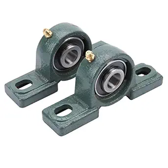 Pillow Bearing, High Hardness And Durable 2pcs Ball Mounted Bearing, Bearing Steel (Bearing) Cast Housing Bearing for Various Of Machinery