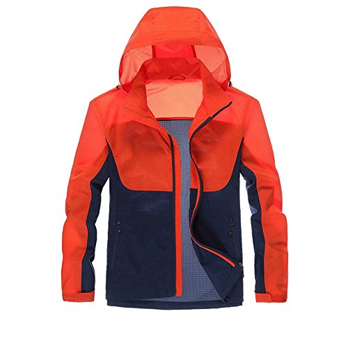 TAPOO Windjacke Herren Leichte Jacke Freizeit Sport Windbreaker Atmungsaktiv mit Kapuze, M-4XL