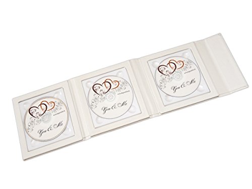 Elegant 3er CD/DVD/Blueray Hülle. DVD Case für 3 Disk mit Bildfenster. Farbe Weiss - 2