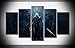 Produktbild My Canvas Art Leinwandbild, Motiv: The Witcher 3 Wild Hunt Game Charaktere Monsters Schwert Kunstwerk, gespannt und gerahmt, modern, 5-teilig, Large