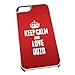 Produktbild Weiß Schutzhülle für iPhone 5/5S 1334 rot Keep Calm und Love Ouzo