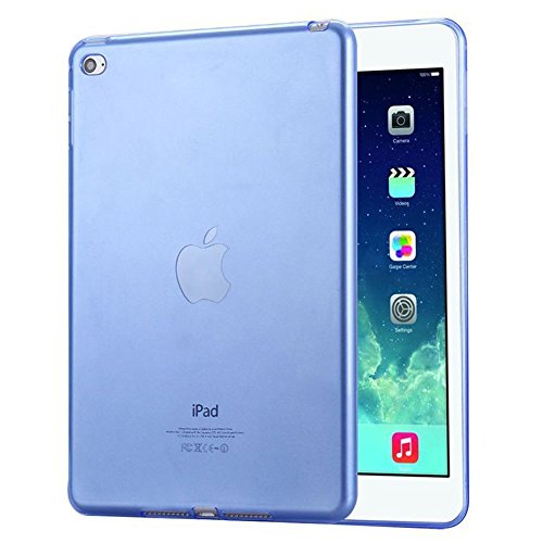 FAS1 iPad Mini 4 Hülle, Neue Klare Weiche TPU Gel Silikon iPad Schutzhülle Back Case Skins Schutz Für Apple iPad Mini 4 (Blau)