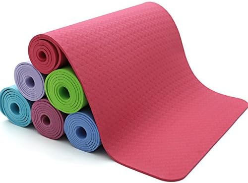 Non Slip Yoga Mat Sport Fitness Exercise Fitness Mat Non-Toxic Phthalate Free/Gymnastics 0.6 TPE BLUE SKIN FRIENDLY Hypoallergenic Club Training Mat with Bag, SGS Tested, Great for Pilates, Exercises &amp; Yoga, grey