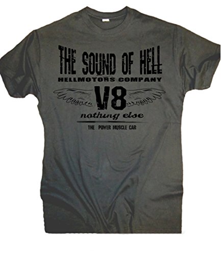 HELLMOTORS Sound of Hell V8 T-Shirt US Car Hot Rod Biker Oldschool Custom (L) HELLMOTORS Sound of Hell V8 T-Shirt US Car Hot Rod Biker Oldschool Custom (L)