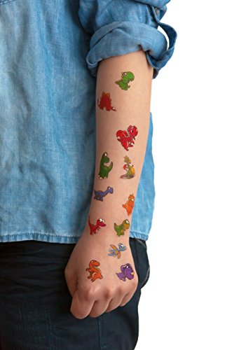 Oblique-Unique® Dino Kinder Tattoo Set 24 Stück Kindertattoos Tattoo verschiedene Motive Kinder Spielen - 2