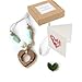 Produktbild 'Eiche Herz' Silikon Zahnen Halskette, Teething Necklace, Hard Box and Greeting Card; Natural Oak Heart with Silicone and Natural Wood Beads Jewellery
