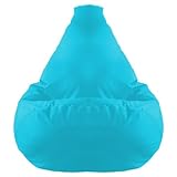XXL Highback Filled Beanbag Gaming Lounge Chair in Turquoise. Ideal for Relaxing, Gaming, Lounging, Great for Adults, Teens & Kids. Made from High Quality Water Resistant Material, Available in 10 Great Colours