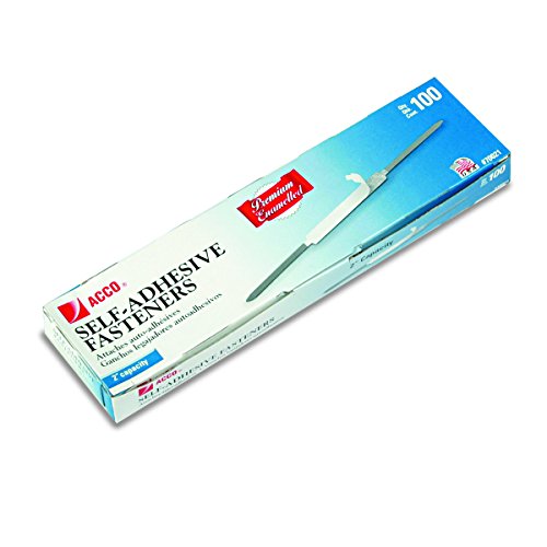 Preisvergleich Produktbild Premium Self-Adhesive Paper File Fasteners, Two Inch Capacity, 100 / Box