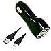 Price comparison product image USB Type C Car/DC Charger for Motorola Moto Z3,Z2 Force Edition,Z2 Play,Z Play,Z Force,Moto Z,M,Z Play Droid (Dual USB Port,USB Type C Data Charging Cable included) - Black + MND Stylus