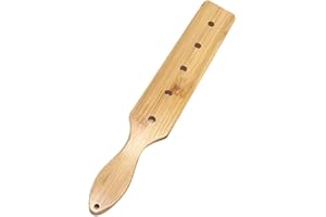 HugeDE Durable Bamboo Paddle Lightweight Thin Paddle Durable Smooth Paddle Solid Color Paddle with Airflow Holes