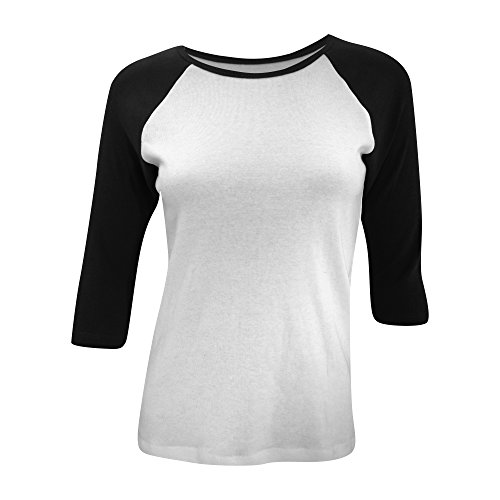 Bella Canvas- Camiseta de mangas 3/4 para chica/mujer