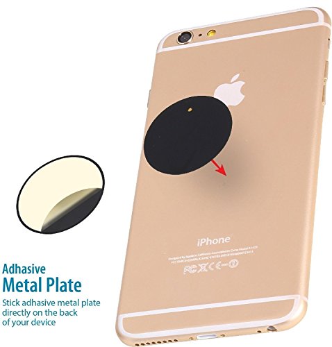 iVoler Supporto Magnetico Auto Universale Adesivo su Cruscotto Parabrezza, Porta Cellulare Auto Ventosa 360 Gradi di Rotazione per IPhone 7 / 7plus / 6 / 6plus /5 /5S / 5C, Samsung Galaxy S6 / S6 Edge / S5 / S4, Sony / Nexus / LG G5 / Huawei / HTC Ecc- Colore Nero