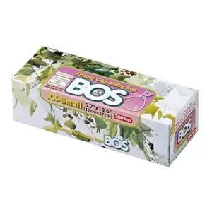 BOS, Amazing Odor-Sealing Disposable Bags (Unscented) for Pet Waste, Diapers or Any Sanitary Product Disposal (200 Bags)[Size: XXS, Color: White]