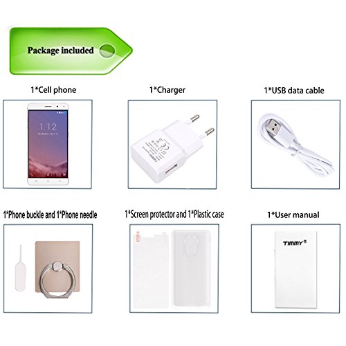 6 Zoll Smartphone Ohne Vertrag,TIMMY M40 4G FDD-LTE,2GB/16GB,Dual Sim Quad Core Android 7.0 Handys Rosa