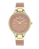 Anne Klein Damen Analog Quarz Uhr mit Leder Armband AK/N1408LPLP