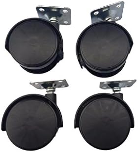 ( Pack of 4 ) 50 mm wheel plastic Swivel Twin Castors metal top plate Furniture Appliance & Equipment Small Mini Wheels Castors Set (4)