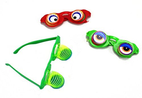 6er Set Brille mit Wackelaugen - ca. 12,5cm breit