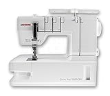 Extremer Freiraum und Geradnadelsystem Mit dem großen Durchlass von 143 mm Breite und 100 mm Höhe schafft die 2000 CPX viel Platz für Nähgut und Hände. Gerade Nadeln sorgen für korrekte Nähte ohne Stoffschub. Integrierte Fadenspannungen Die Fadenspannungen sind im Gehäuse integriert. Das macht das Einfädeln sehr einfach und übersichtlich. Für einfachstes Einfädeln sind die Spannungen mit einer Auslösung versehen, d.h. sie Öffnen sich bei hochgestelltem Nähfuß.