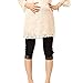 Liang Rou Maternity Elastane Adjust Waistband Cropped Leggings Lace Trim Color Black