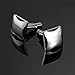 FACILLA® Men's Vintage Silver Square Cufflinks- Retro Etched Edge Design Cuff Links