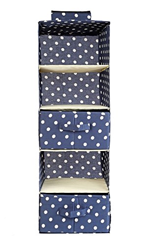 My Gift Booth Cotton Wardrobe Organiser, Navy Blue