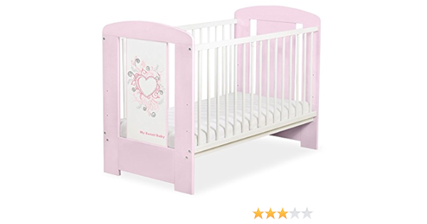 Lit Bebe A Barreaux 1 X 60 Cm Rose Coeurs Rose Matelas Inclus Fabrication Europeenne Amazon Fr Bebe Et Puericulture