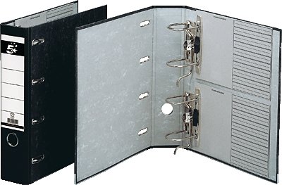 5 Star 794869 - Archivador de anillas doble  2 x DIN A5  apaisado   color negro y gris