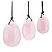 Produktbild QEES pinke Jade Yoni Eier Drei verschiedene Größen 100% Natürliches Material Dreierset Beckenbodenmuskulatur Mit Seil und Tasche YJST03