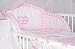 Baby's Comfort HEARTS cot / cotbed BUMPER (12 NEW COLOURS) (7 - Pink chevron)