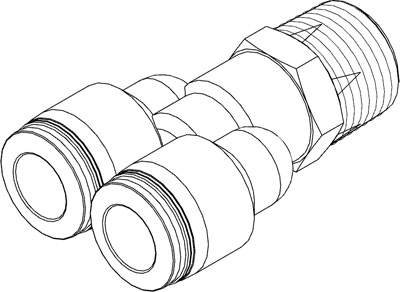 QSY-1/8-8 153141 Y-Steckverschraubung Bau-größe:Standard Nenn-weite:5,9mm Einbaulage:beliebig
