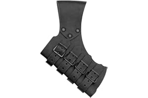 ARSBORUI Schwerthalter Verstellbar Aus Leder Mittelalterliche Retro Schwertgürtel Schwert Frosch Renaissance Krieger Schwerthalter Kunstleder Schwertgürtelhalter Für Kinder Erwachsene und Rollenspiele(Schwarz)