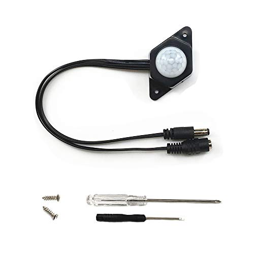 PIR DC 5V-24V Mini 4A PIR Detector de movimiento por infrarrojos, interruptor para tira LED, detector de movimiento, interruptor para pasillo, escaleras, iluminación de entrada, sensor PIR