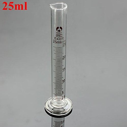 Preisvergleich Produktbild 25 ml Glas graduiert Messzylinder Rohrlaborglas