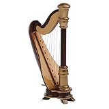 Material: madera, metal Fenteer Para Muñecas Muñecos 1/6 Escala Instrumentos Musicales Juguete para Figuras de Acción DE 12 Pulgadas - Arpas 9 x 5 x 3 cm