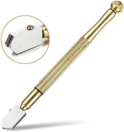 Glass Cutters, Self-lubricating Metal Handle Straight Head Oil Glass Cutter blade Cutting Tool for Cutting, Mirrors, Window Panes, Shelves