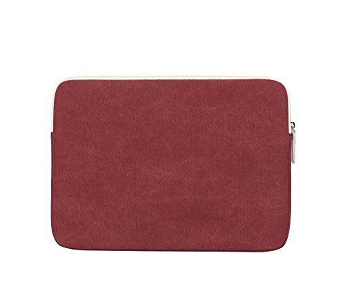 13 Zoll Laptoph  lle  Boh  me Stil Canvas-Gewebe H  lle Sleeve Tasche f  r Laptop   Notebook Computer   MacBook   MacBook Pro   MacBook Air Wein Rot 1