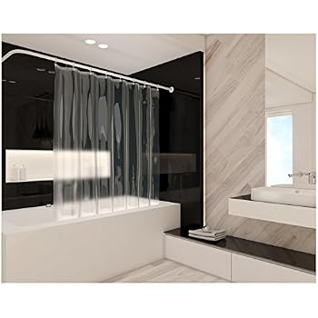 YISURE Rideau de Douche Transparent 200 x 240, Transparent Clair