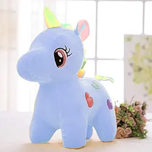 HUG n FEEL SOFT TOYS Unicorn, Soft Toy, Baby Toys, Kids Toy, Soft Toy, Toy for Girl, Birthday Gift for Girl/Boys, Toy Gift for Girls, Kids Toys for Boys/Girl, Toys Gift Items (Blue 32cm )