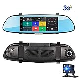 Avec la lunette super étroite, le miroir DVR est plus élégant et beau pour votre voiture. Le 17,8 cm peut afficher la carte clairement et profiter de votre divertissement...