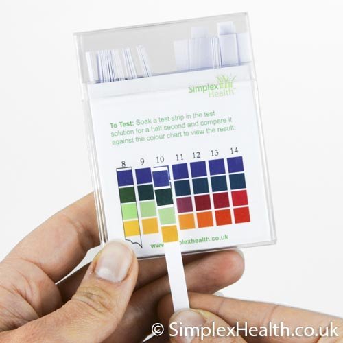 Simplex Health Wasser pH Teststreifen von 0 – 14 (100 Stück) Säure Basen Teststreifen - 3