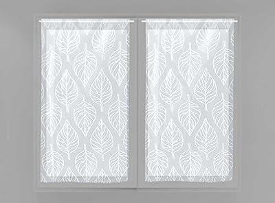 Soleil d'ocre Paire de brise bise 45x90 MAUD blanc, Polyester, 45x90 cm