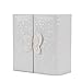 Produktbild Basuwell Schmuckschatulle für Mädchen Lady Ohrring Ring Tray Halter Butterfly Box Halskette Armband Brosche Aufbewahrung Schublade Travel Jewelry Organizer Weiß