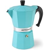 Orbegozo Italian Coffee Maker KFV 645 A 6 Cups Ergonomic Handle Safety Valve Suitable for Electric Gas and Ceramic Cookers Ea