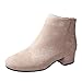 Produktbild Damen Schuhe,Malloom Mode Elegant Schuhe für Party, Freizeit Frauen Stiefel Flock Stiefeletten Runde Kappe Stiefel Damen Party Western Stoff Stiefelsandaletten Lack Blockabsatz Glitzer