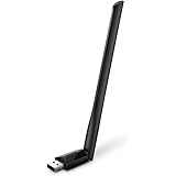 TP-Link AC600 Archer T2U Plus High Gain USB Wi-Fi Dongle, Dual Band Wi-Fi Adapter with 5dBi Antenna for PC/Desktop/Laptop, Supports Windows10/8.1/8/7/XP, Mac OS X 10.9-10.14