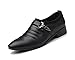 Produktbild Herren Business Canvas Stoff/Künstliche PU Lederschuhe Party Hochzeit Formale Kleid Schuhe CN Größe 45/46/47/48 Klassische Schwarz Braun Weiß Farben(CN 39,A-Schwarz)