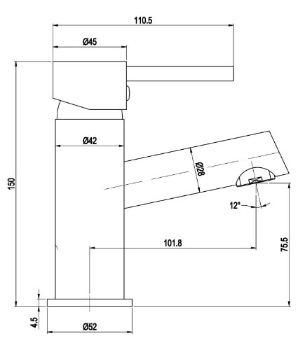 Niederdruck Bad Armatur Waschtischarmatur Einhebelmischer Wasserhahn Badarmaturen armaturen Waschtischarmaturen - 2