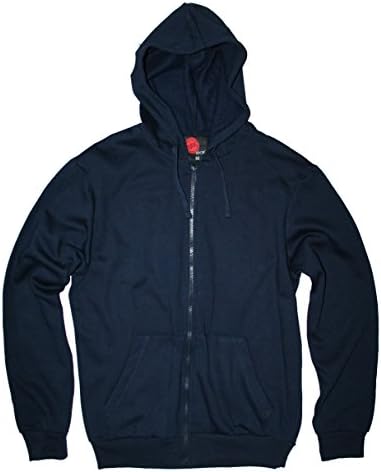 MX Sport Men's Hoody Zip Sweatshirt Hoodie Hooded Top, navy small