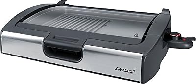 Steba VG200 Grill de Table Surface Lisse et Rainurée Inox 2200 W