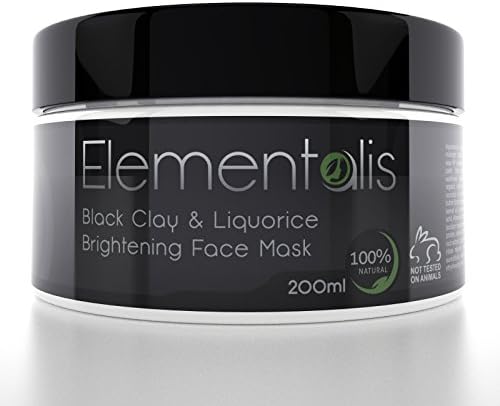 Elementalis Organic Black Clay Mineral Face Mask l 100% Natural l FREE Applicator l RRP £19.99